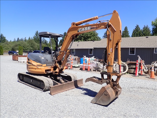 2007 CASE CX50B MINI EXCAVATOR, QUICK CONNECT BUCKET, HYD THUMB, SWING ...