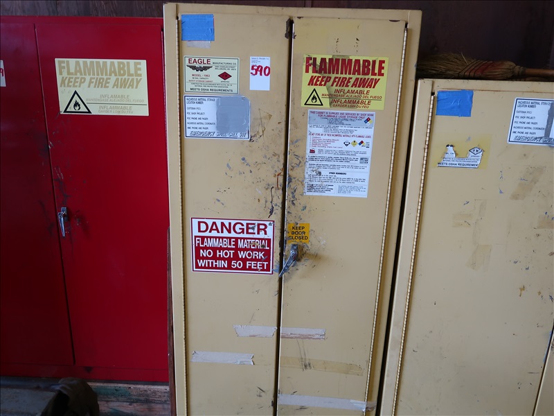 2DOOR FLAMMABLE LIQUID LOCKER VIGOR ONLINE AUCTION James G