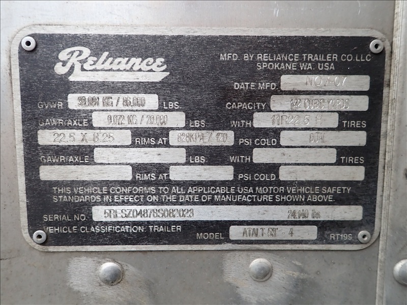 2008 RELIANCE ATALT-53-4 | KENMORE HEAVY EQUIPMENT, CONTRACTORS ...