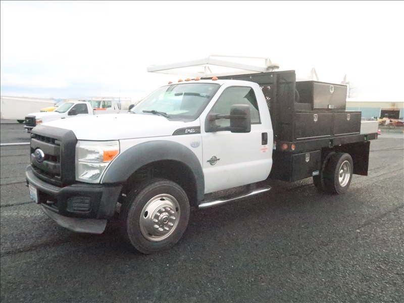 2011 FORD F450 FLATBED POWER STROKE W/ TRANSFER TANK | MARYSVILLE HEAVY ...