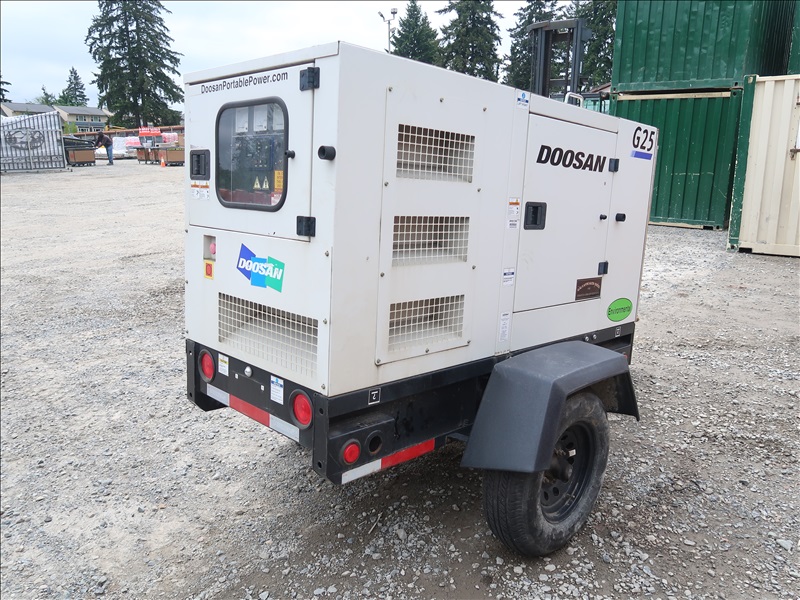 2017 DOOSAN G25WD0-T4F TRAILER MOUNTED GENERATOR | KENMORE HEAVY ...