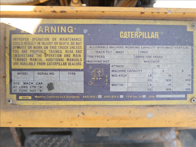 1990 CAT T50DSA FORK LIFT LP | KENMORE HEAVY EQUIPMENT, CONTRACTORS ...