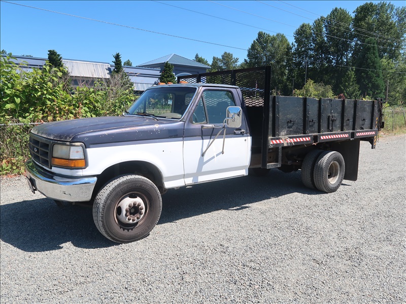 1993 FORD F450 FLATBED DUMP W/LIFT GATE | KENMORE HEAVY EQUIPMENT ...