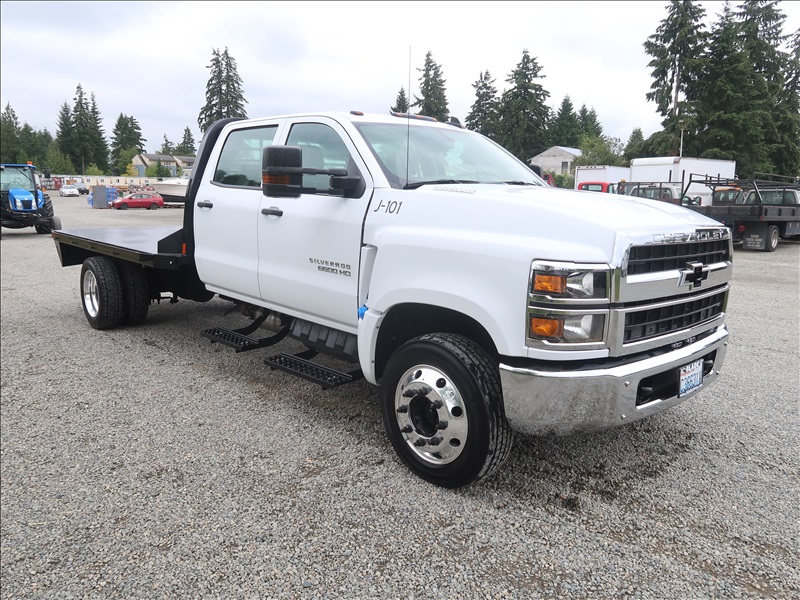 2019 CHEV 6500HD CREW CAB FLATBED DURUMAX | KENMORE HEAVY EQUIPMENT ...