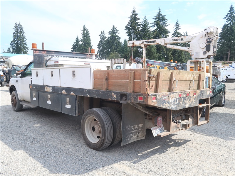 2000 FORD F550 FLATBED W/LIFTMOORE CRANE | KENMORE HEAVY EQUIPMENT ...