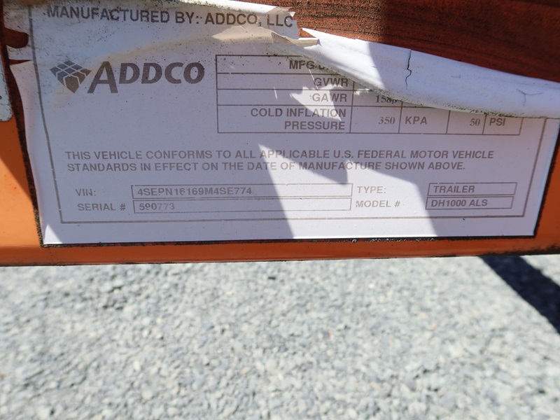 2009 ADDCO TRAILER MOUNTED MESSAGE BOARD MARYSVILLE HEAVY EQUIPMENT