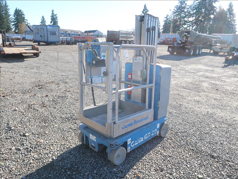 2011 GENIE GR-20 VERTICAL MAST LIFT | *NEW DATE* KENMORE HEAVY ...