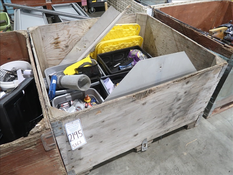 LOT, ASSORTED CONTRACTORS SUPPLIES IN THIS BIN (BIN NOT INCLUDED