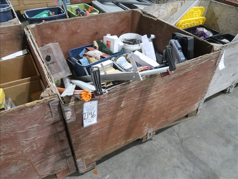 LOT, ASSORTED CONTRACTORS SUPPLIES IN THIS BIN (BIN NOT INCLUDED