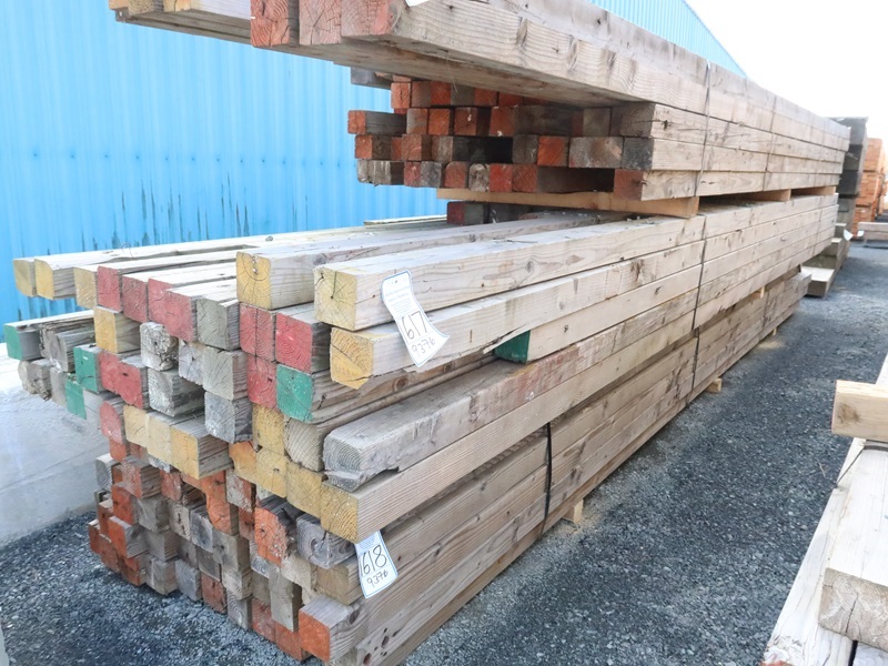 LOT, 4" X 4" RECLAIMED LUMBER, LENGTHS APPROX 16' 20' (NO REMOVAL