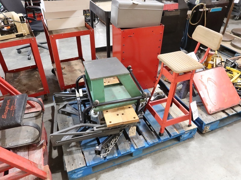 LOT, ASSORTED CONTRACTORS TOOLS ON THIS PALLET (PALLET NOT INCLUDED