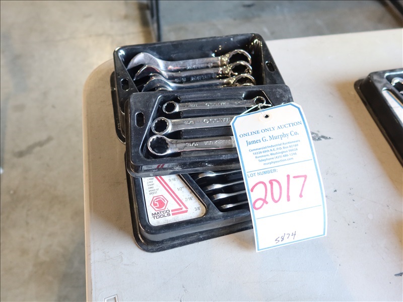 Lot Matco Tools And 3 Sets Of Assorted Wrenches Marysville Tools And Equipment Online Auction 9943