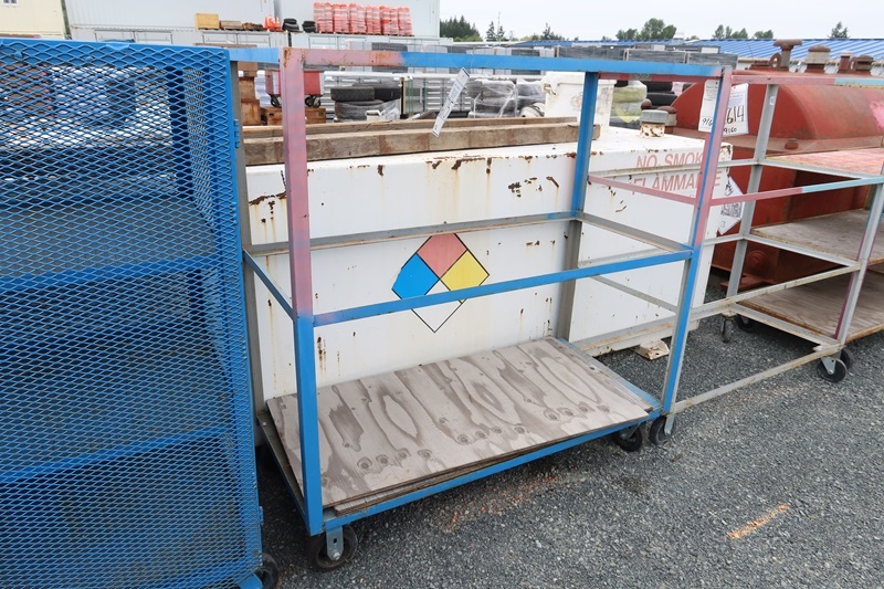 24l X 54w X 55h 3 Tier Metal Shelf On Casters Marysville Tools And Equipment Online Auction 5011