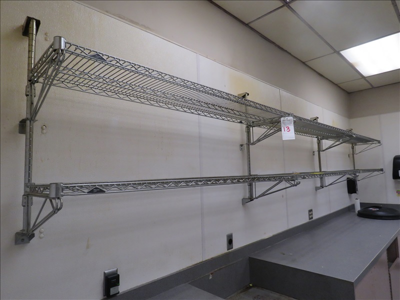 180 Wall Mounted Metro Wire Shelving, Wall Mounted Wire Shelving
