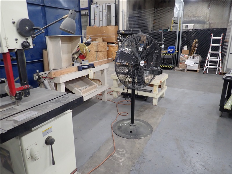 CARTS, DRILL PRESS, ARBOR PRESS, FANS, MITER SAW, DISC SANDER & MISC