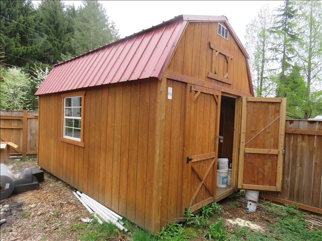 10' X 16' WOOD STORAGE SHED W/DOUBLE OPEN DOORS | COUNTRY VILLAGE PHASE ...