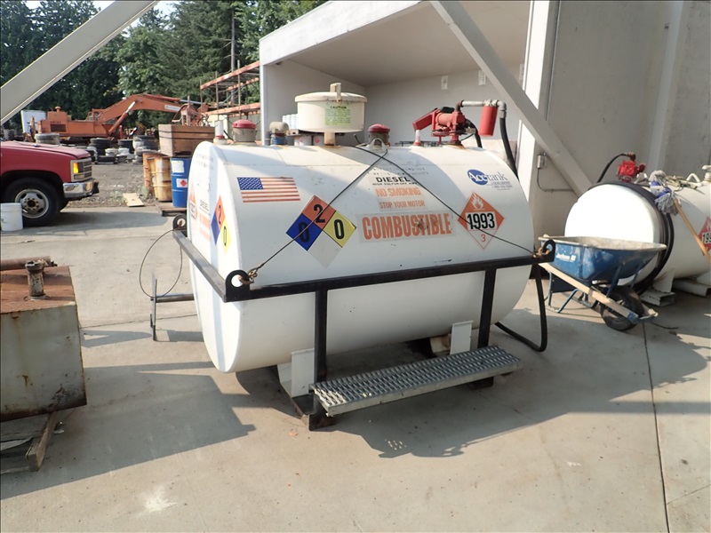 DIESEL FUEL TANK W/PUMP DPK INC GENERAL CONTRACTORS LIVE AUCTION
