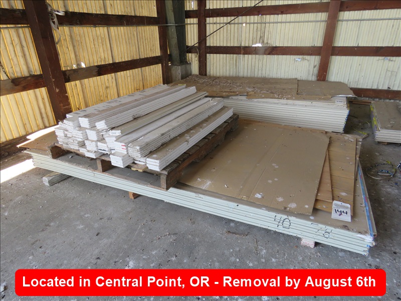 LOT, (10) PABCO 5/8" X 8' DRYWALL SHEETS ECONOMY PLYWOOD LIVE