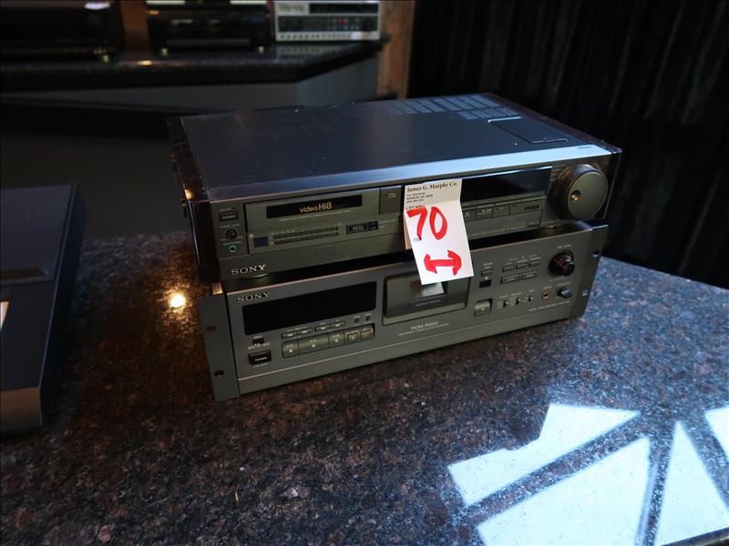 LOT, (1) SONY EV-S900 8MM VCR HI8/VIDEO8 NTSC & (1) PCM-R300 DIGITAL AUDIO  TAPE DAT PLAYER/RECORDER | HAVEN SHOWBAR & LOUNGE - ONLINE AUCTION | James  G. Murphy Co.