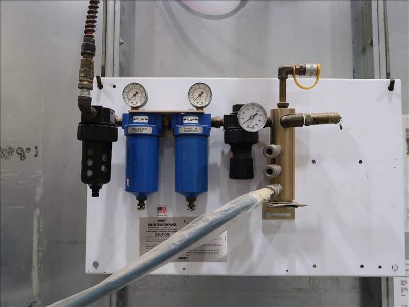 APPROX 125" X 192" SPRAY BOOTH, LIGHTS, ENMET AFP90 AIR FILTRATION