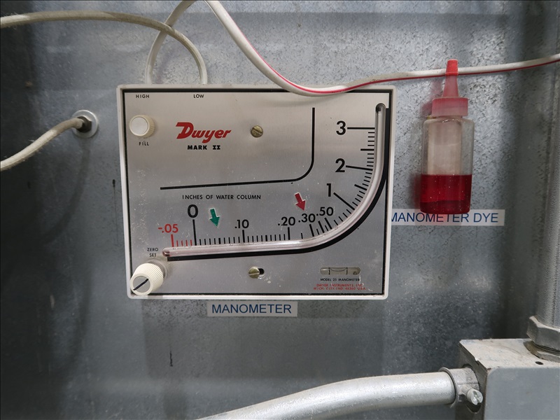 APPROX 125" X 192" SPRAY BOOTH, LIGHTS, ENMET AFP90 AIR FILTRATION PANEL, DWYER MARK II
