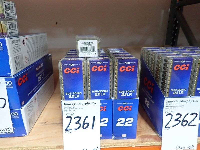 LOT, (1,600 +/) ROUNDS OF CCI SUBSONIC .22 LR AMMO