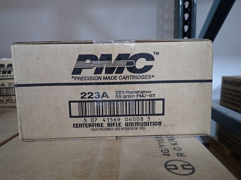 CASE OF (1,000) ROUNDS OF PMC 223A 223 REM 55 GR FMJBT AMMO
