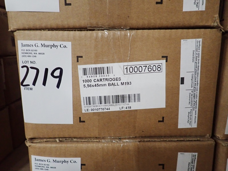 CASE OF (1,000) ROUNDS OF MAGTEC 5.56 BALL M193 AMMO