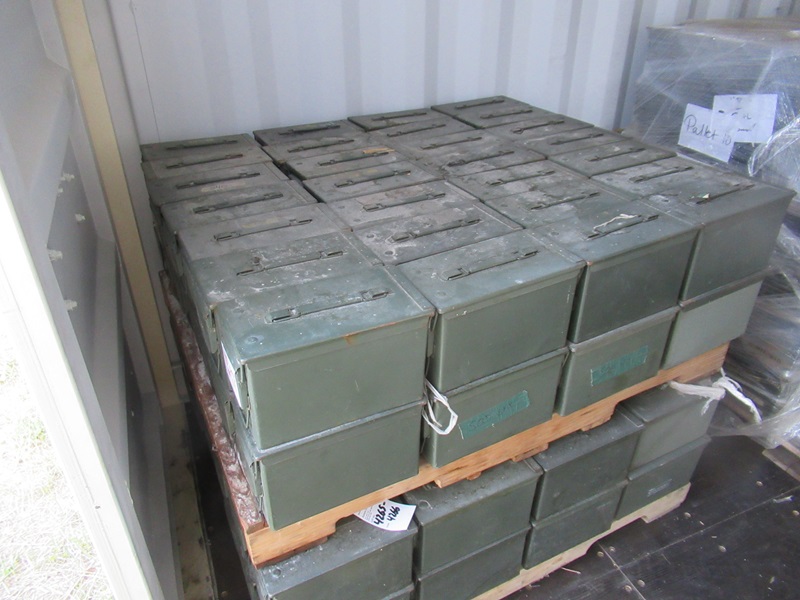 LOT, (4) .50 CAL AMMO CANS (EMPTY) & BIGELOW