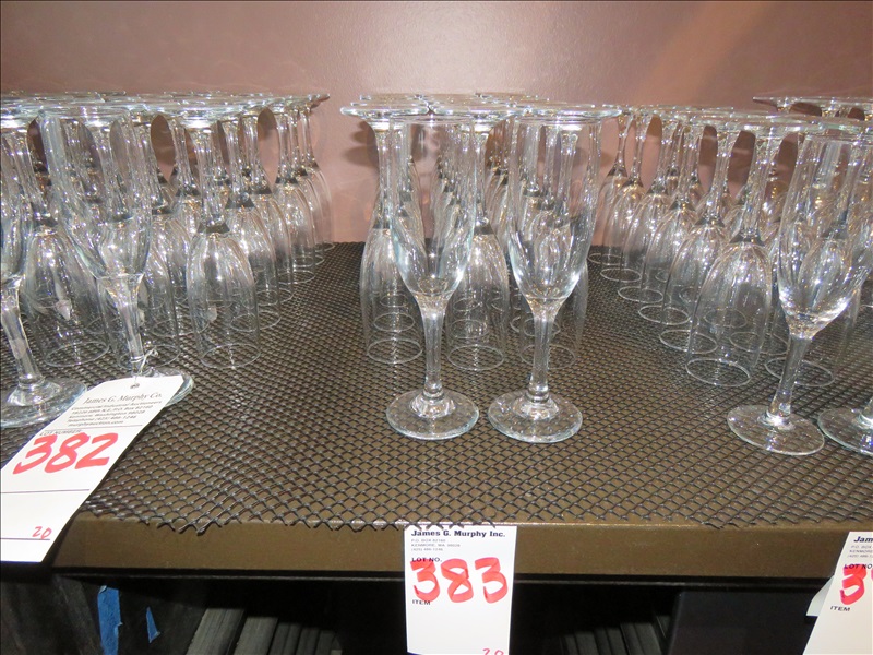 LOT, (20) CHAMPAGNE FLUTES PALACE BALLROOM ONLINE AUCTION James G