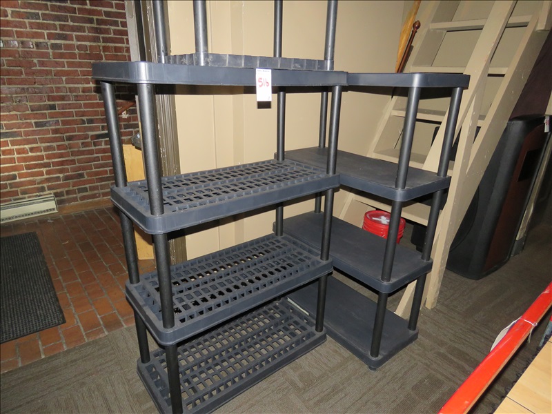 LOT, (3) PLASTIC SHELF UNITS PALACE BALLROOM ONLINE AUCTION James