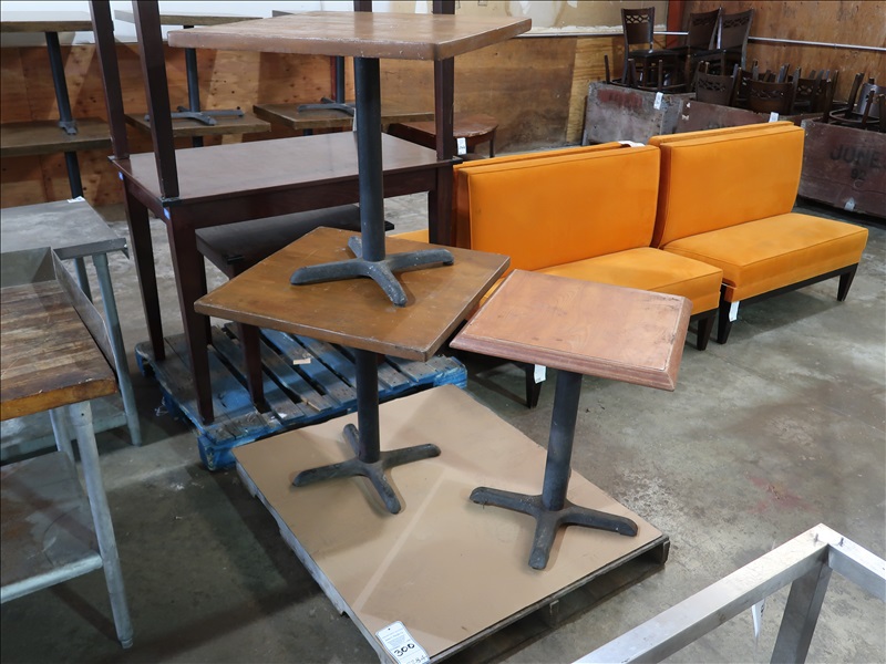 LOT, (2) 30" X 30" & (1) 24" X 24" DINING TABLES RESTAURANT EQUIPMENT ONLINE AUCTION James