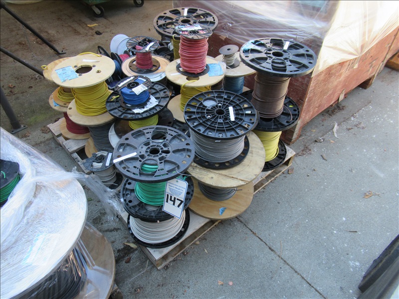 Lot Assorted Wire Spools On This Pallet R Martin Electric Inc Online Auction James G 3660