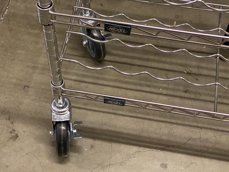 Wine wire rack on 5 inch casters (hold 52 bottles) Approx. 48 x 14 x 40 SAVY BOAT ONLINE
