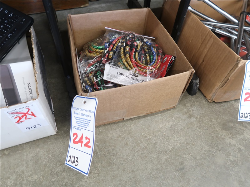 LOT, ASSORTED BUNGEE CORDS SAW GRINDING MACHINE SHOP EQUIPMENT