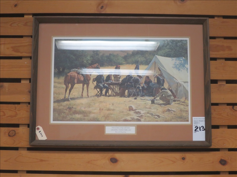 FIELD HEADQUARTERS ARIZONA TERRITORY 1885 FRAMED PRINT BY HOWARD ...