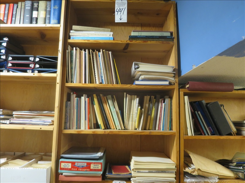 lot-assorted-coin-stamp-books-on-these-4-shelves-stamp-coin