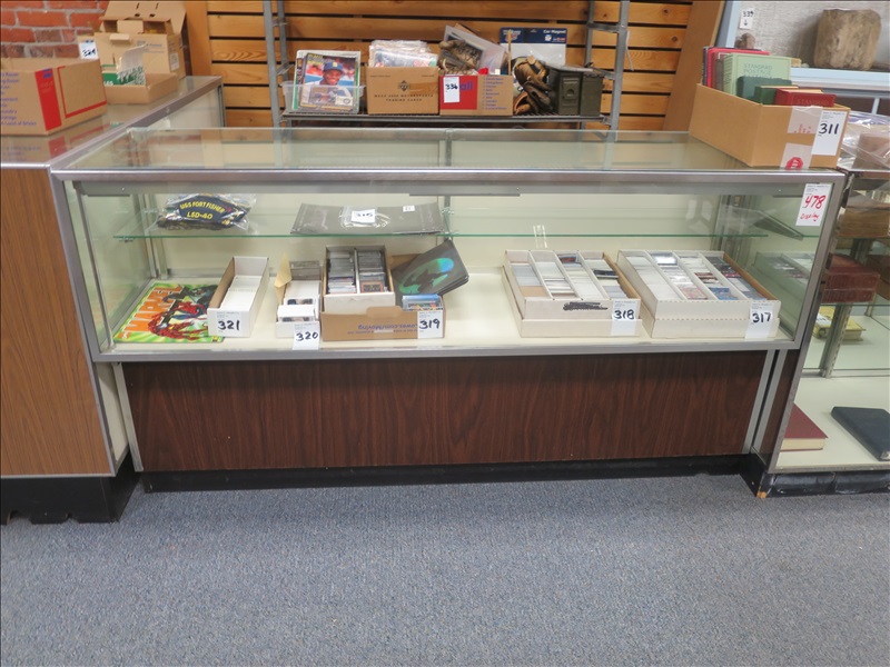 APPROX 70"W LIGHTED DISPLAY CASE (REMOVAL IS FRIDAY, MARCH 18TH, 8 AM 1 PM) STAMP & COIN