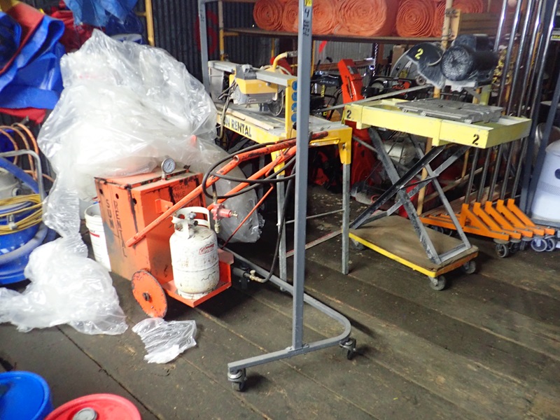 (2) TILE SAWS, ASPHALT PATCHER, SHOP VAC, FLOOR MACHINES SUN RENTAL