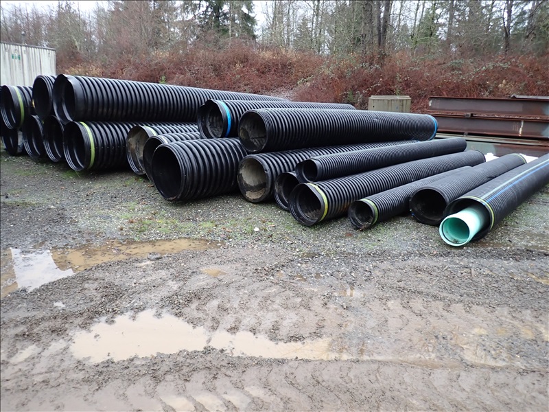 QTY OF BLACK DRAIN PIPE THOMCO CONSTRUCTION, INC. ONLINE AUCTION