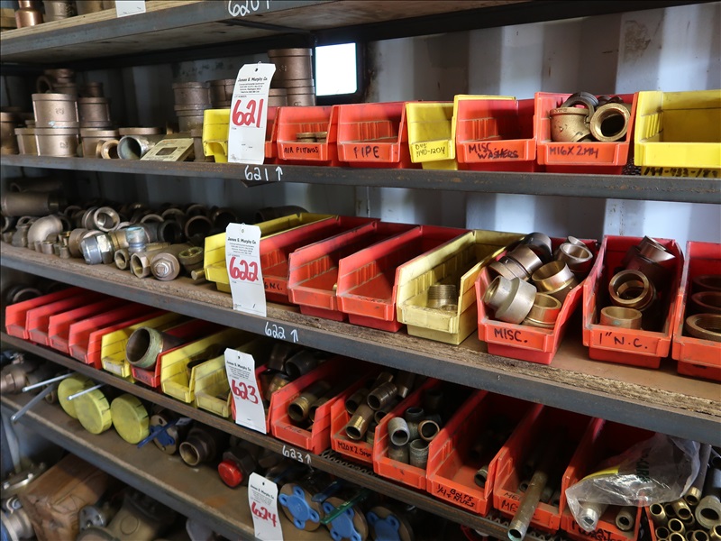 LOT, MISC BRASS FITTINGS ON THIS SHELF VIGOR ONLINE AUCTION James