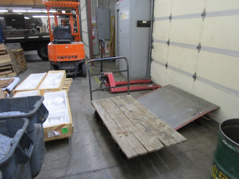 SRS PALLET JACK, DOCK PLATE, GROUP OF HAND TRUCK, CART & DOCK PLATE WESTERN INDUSTRIAL TOOLING